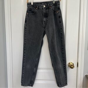 Zara Charcoal Straight Leg High-Waisted Jeans US 4